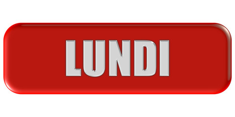 Button rot Ecken rund LUNDI