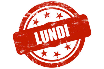 Grunge Stempel rot LUNDI © Daniel Ernst