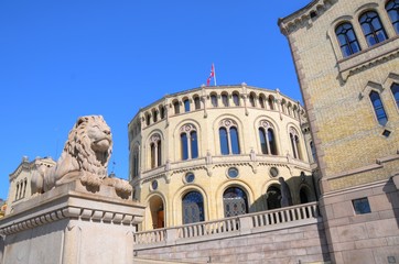 Oslo (Norway) - Parliament - obrazy, fototapety, plakaty