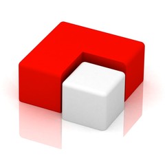 Cubic three-dimensional pie