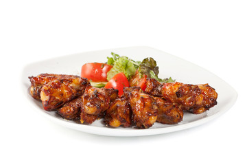 Fototapeta premium chicken legs with salad