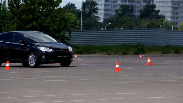 new car test drive move on track