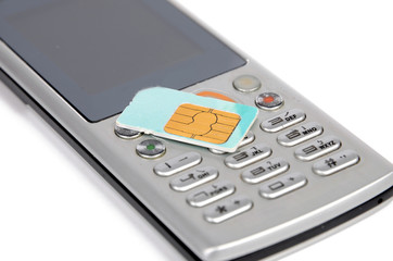 Obraz premium sim card and phone