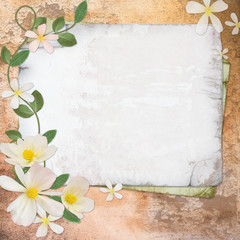 Grunge paper design for information in scrap-booking style