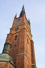 Fototapeta na wymiar The Riddarholmen Church in Stockholm, Sweden