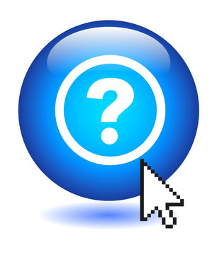QUESTION MARK Web Button (support hotline help customer service)