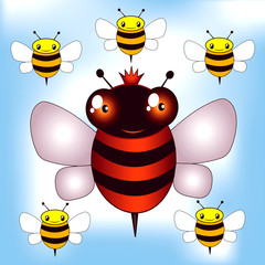 Honey bee family