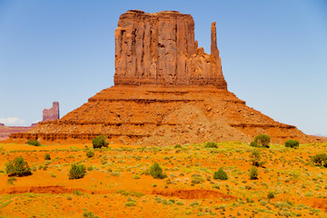 wide angle view of Monument Valley, Utah, USA