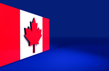 Canadian 3d flag background