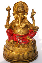 Fototapeta na wymiar Lord Ganesh on white background