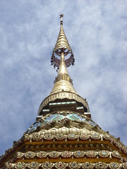 Chedi at Buddhist temple Wat Panthong, Chiangmai, Thailand