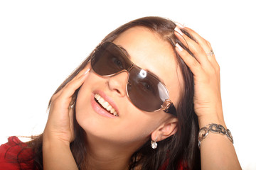 girl isolated on white