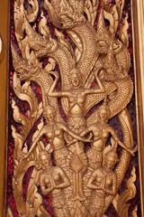 Wood carving gold