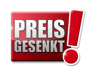 Preis gesenkt! Button, Icon