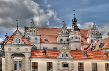 Fototapeta na wymiar Giebel und Türme - Schloss Boitzenburg