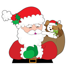 Santa and Puppy Gift