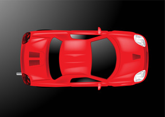 Car Top View - Vector Illustration
