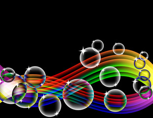 Rainbow Bubble Wave