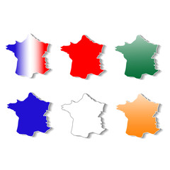 form of France stickers set