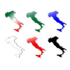 form of Italy stickers set