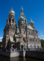 Fototapeta na wymiar Kościół Zmartwychwstania Pańskiego w Sankt Petersburgu