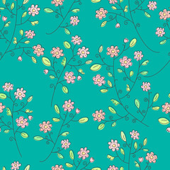 Flowers seamless background