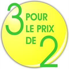 bouton 3 pour le prix de 2