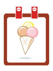 Calendar with ice cream