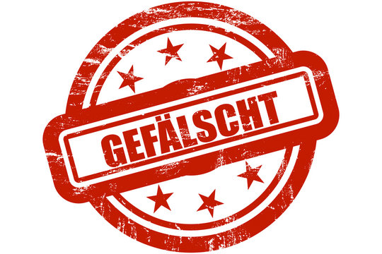 Sternen Stempel rot GEF&Auml;LSCHT