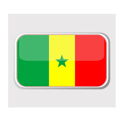 Flag of senegal in the form of an icon for a web of pages