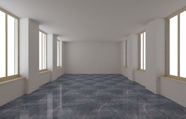 Interno vuoto con finestre