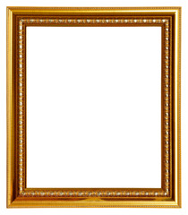Fototapeta premium Gold frame on white background