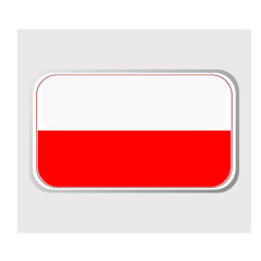 Flag of poland in the form of an icon for a web of pages