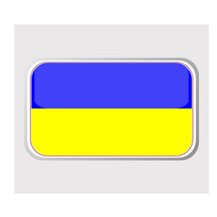 Flag of ukraine in the form