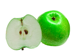 green apple isolated on white background
