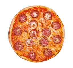Pizza Pepperoni isolated on white