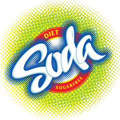 soda logotype, hand lettering (vector)