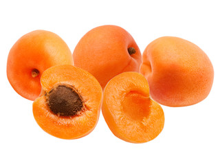 apricot isolated on white background