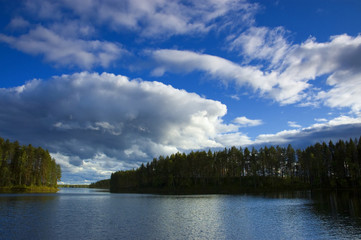 Clouds over the lake