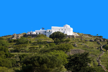 Fototapeta na wymiar Grecja; Cyklady; Amorgos: Klasztor Theologos