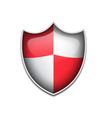 Red and White Shield