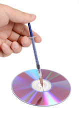 DVD and syringe