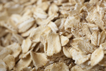 Dry oatmeal in a bowl