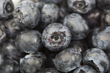 Blueberries being washed