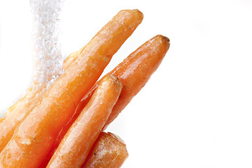 Carrots being washed