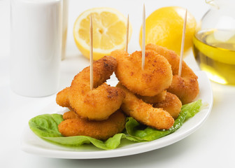 Breaded shrimp snack