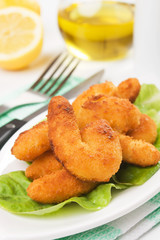 Fototapeta premium Breaded shrimp snack