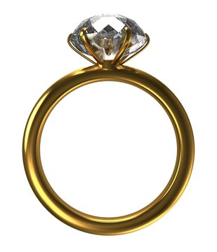 ring with a large diamond