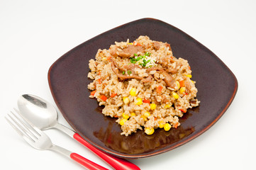fried rice Teriyaki pork