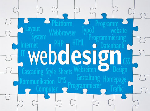 Puzzle mit Webdesign
